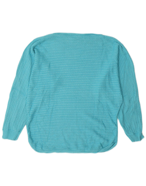 Ralph Lauren Pull col bateau pour femme UK 18 XL Viscose Turquoise