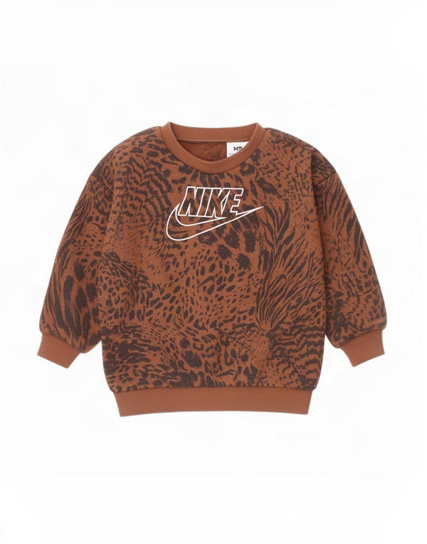 Nike Sweat-shirt graphique pour bébé fille 18-24 mois Marron imprimé animal