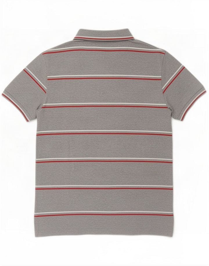 Polo Slam pour homme en coton rayé gris moyen