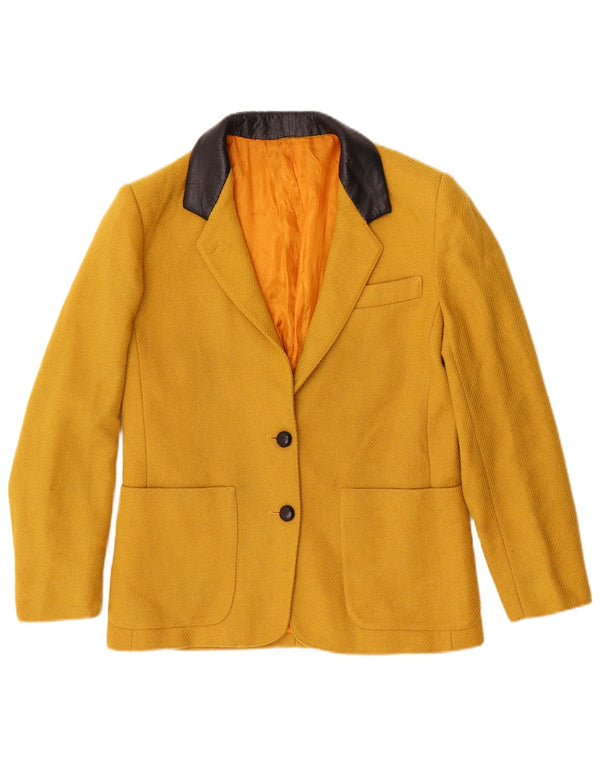 PENNY BLACK Veste blazer à 2 boutons pour femme UK 10 Petit colorblock jaune