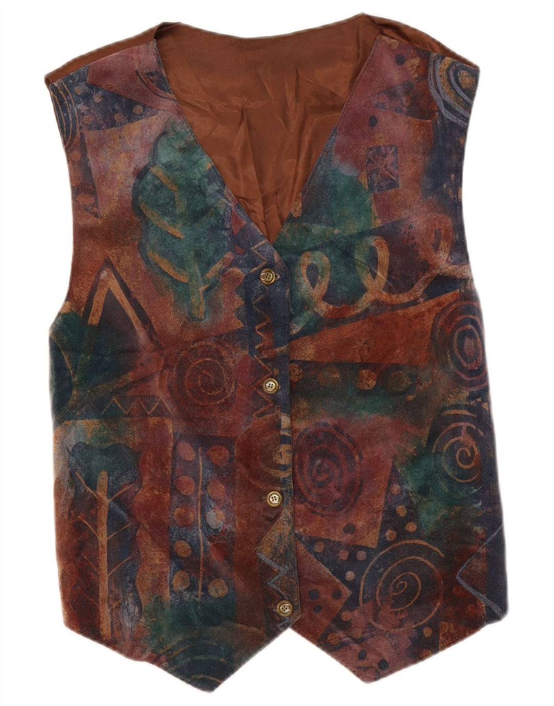 gilet femme vintage UK 14 Brun moyen