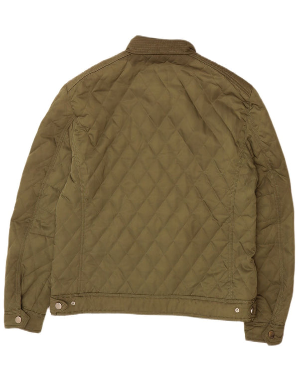 Zara Veste matelassée pour homme UK 44 2XL Kaki Polyester