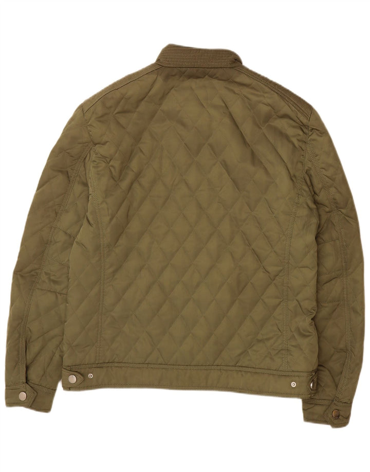 Zara Veste matelassée pour homme UK 44 2XL Kaki Polyester
