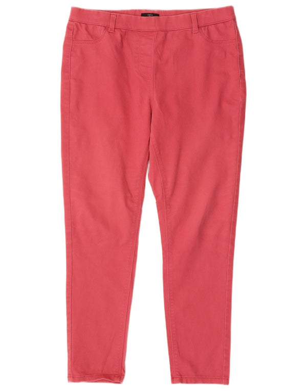 M&Co Pantalon décontracté skinny pour femme UK 14 Large W32 L27 Coton rose