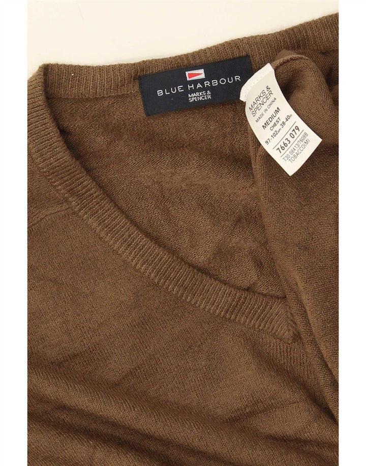 Marks & Spencer Pull Blue Harbor Col V Homme Marron Moyen