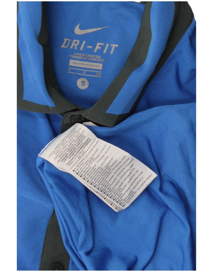 NIKE Polo Dri Fit Homme Petit Bleu Polyester