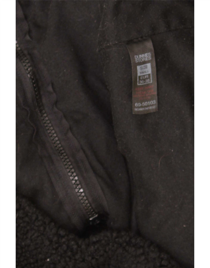 Dunnes Stores Veste polaire surdimensionnée pour femme UK 10 Small Noir Polyester