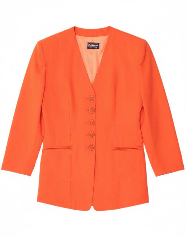 Issima Veste blazer à 5 boutons pour femme UK 12 Orange moyen