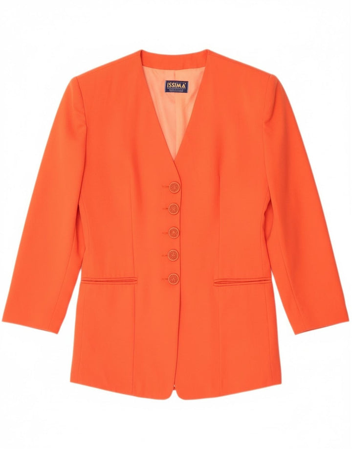 Issima Veste blazer à 5 boutons pour femme UK 12 Orange moyen