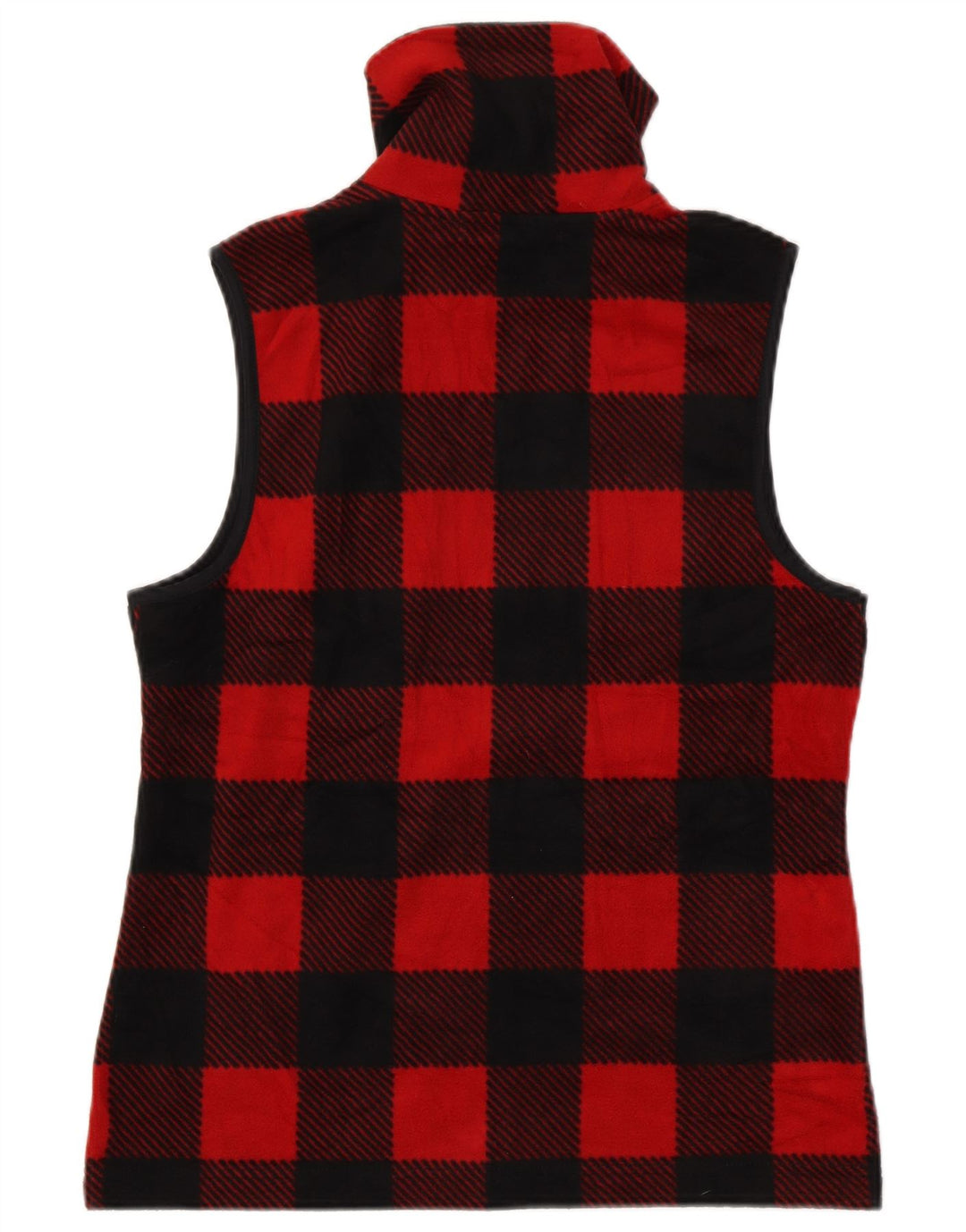 CHAPS Gilet Polaire Femme UK 14 Medium Rouge à Carreaux Polyester