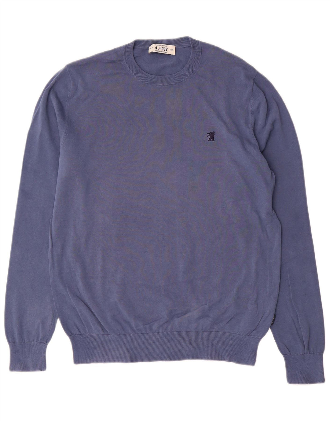 Jaggy Pull col rond homme en coton bleu moyen