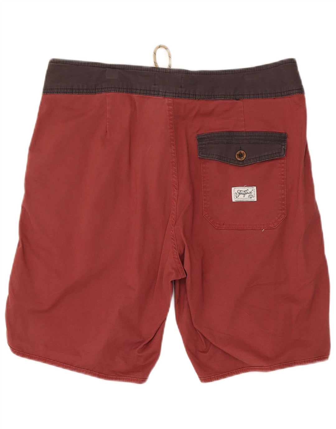 Fat Face Short de Bain Homme Coton Colorblock Rouge Moyen