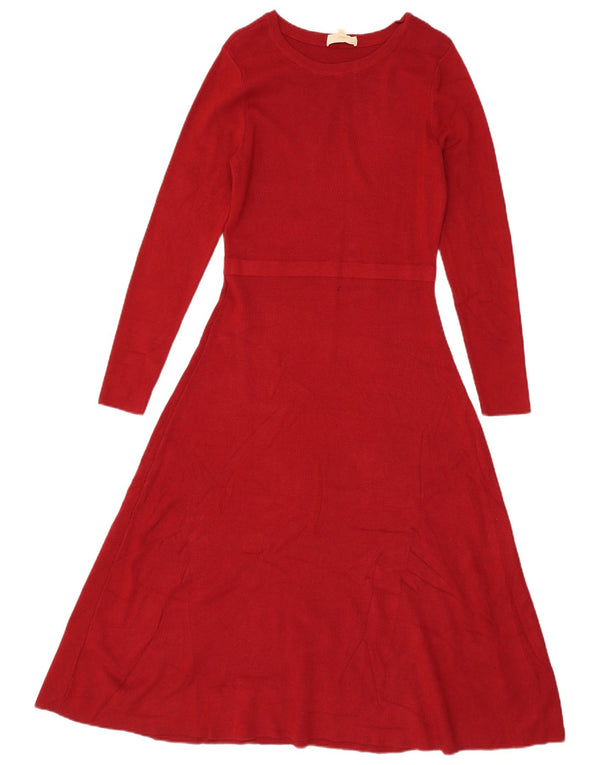 Phase Eight Robe pull à manches longues pour femme UK 42 Viscose bordeaux moyen