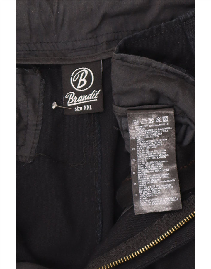 Brandit Short Cargo Homme 2XL W42 Coton Noir
