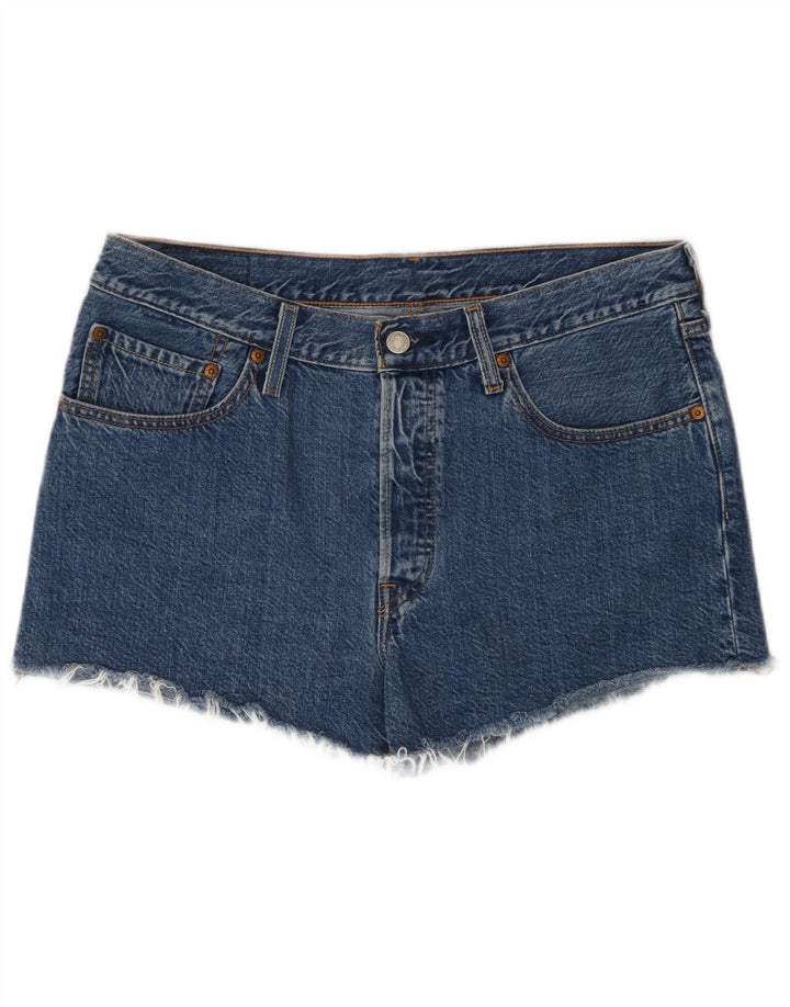 Levi's Short en Jean 501 Femme W31 Bleu Moyen Coton