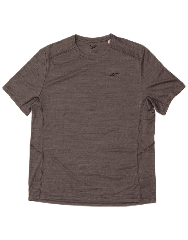 Reebok T-Shirt Homme Haut Large Gris Polyester
