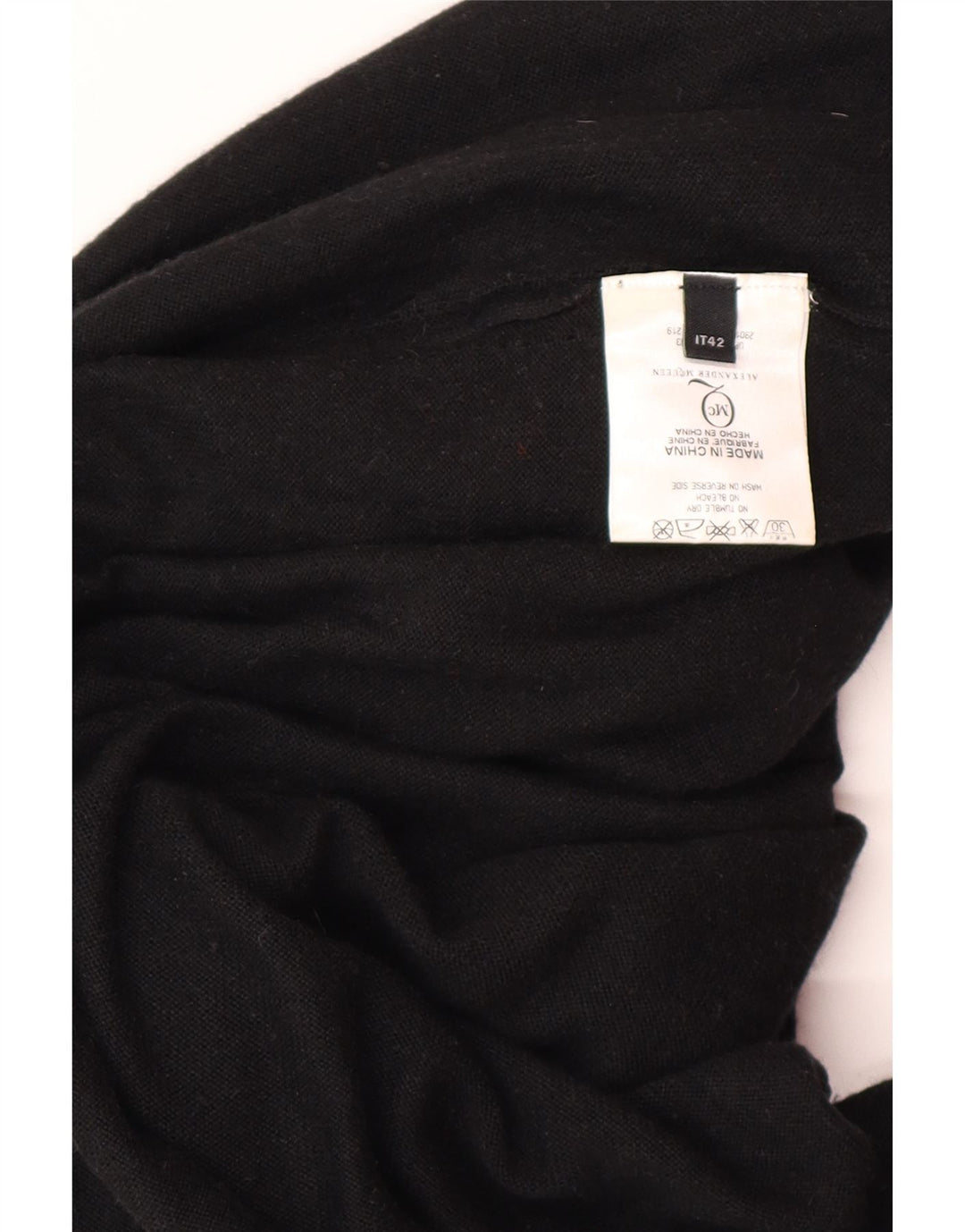 ALEXANDER MCQUEEN Robe Pull Femme IT 42 Medium Noir Viscose Designer