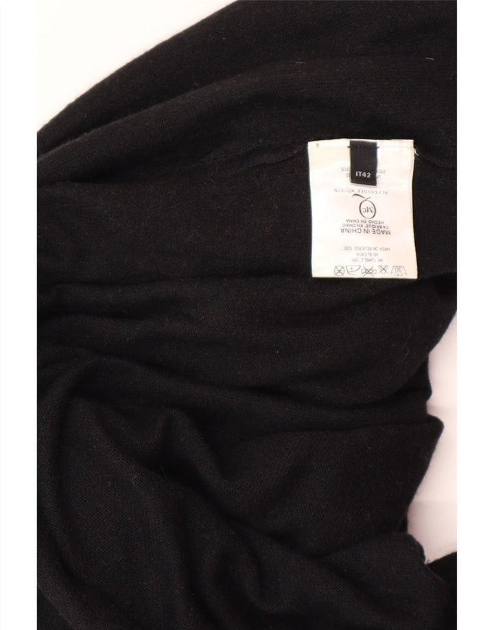 ALEXANDER MCQUEEN Robe Pull Femme IT 42 Medium Noir Viscose Designer