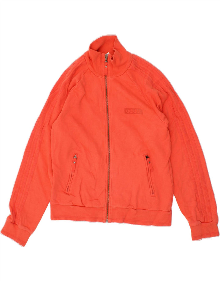 ADIDAS Womens Tracksuit Top Jacket UK 14 Large Red Cotton Vintage Adidas and Second-Hand Adidas from Messina Hembry 
