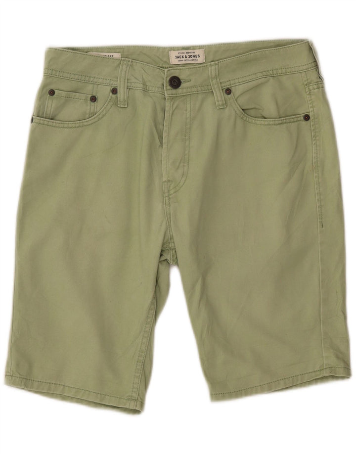 JACK & JONES Short en Jean Coupe Regular W30 Homme Vert Moyen en Coton