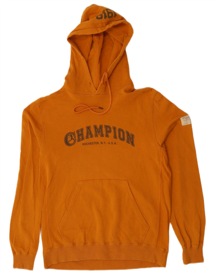 Champion Pull à capuche graphique pour hommes, grand coton jaune