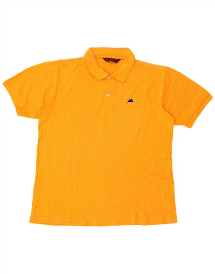 Kappa Polo régulier à manches courtes pour hommes, grand coton orange
