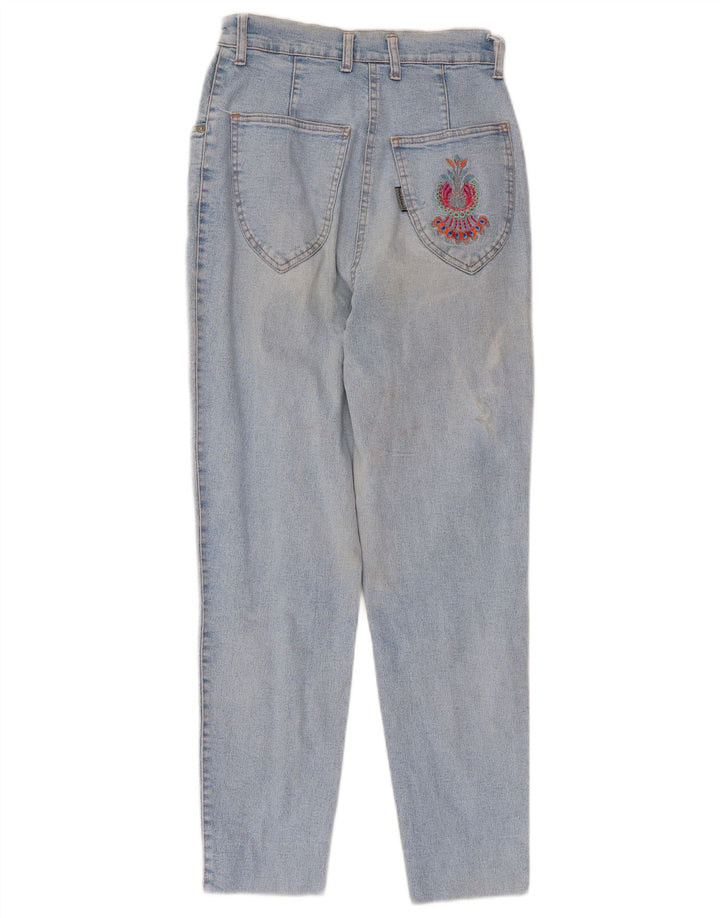 CAPOPERA Jean fuselé taille haute pour femme IT 44 Medium W26 L26 Bleu Coton