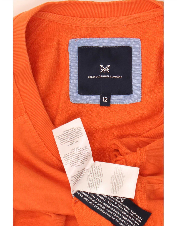 Crew Clothing Sweat-shirt pour femme en coton orange moyen UK 42