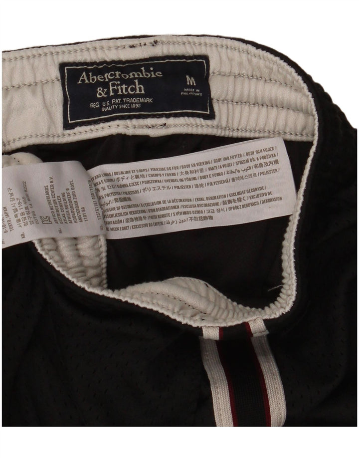 Abercrombie & Fitch Short de sport graphique pour homme en polyester noir moyen