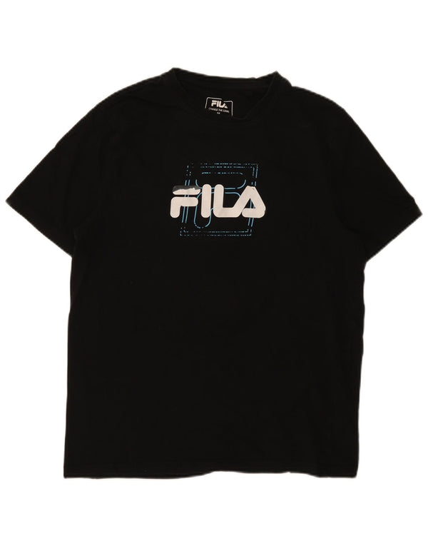 Fila T-Shirt Graphique Homme Noir Moyen Coton