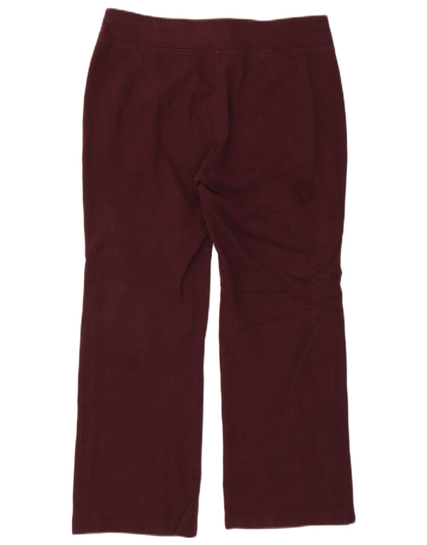 Dkny Pantalon de survêtement graphique pour femme UK 14 Medium Burgundy Colourblock
