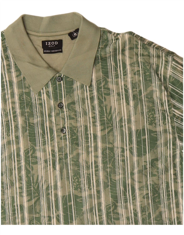 IZOD Polo Homme Grand Vert Floral Coton