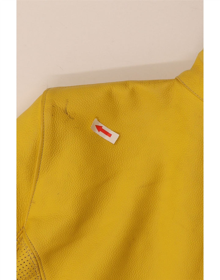 Corner Veste de course en cuir court pour femme IT 44 Cuir jaune moyen