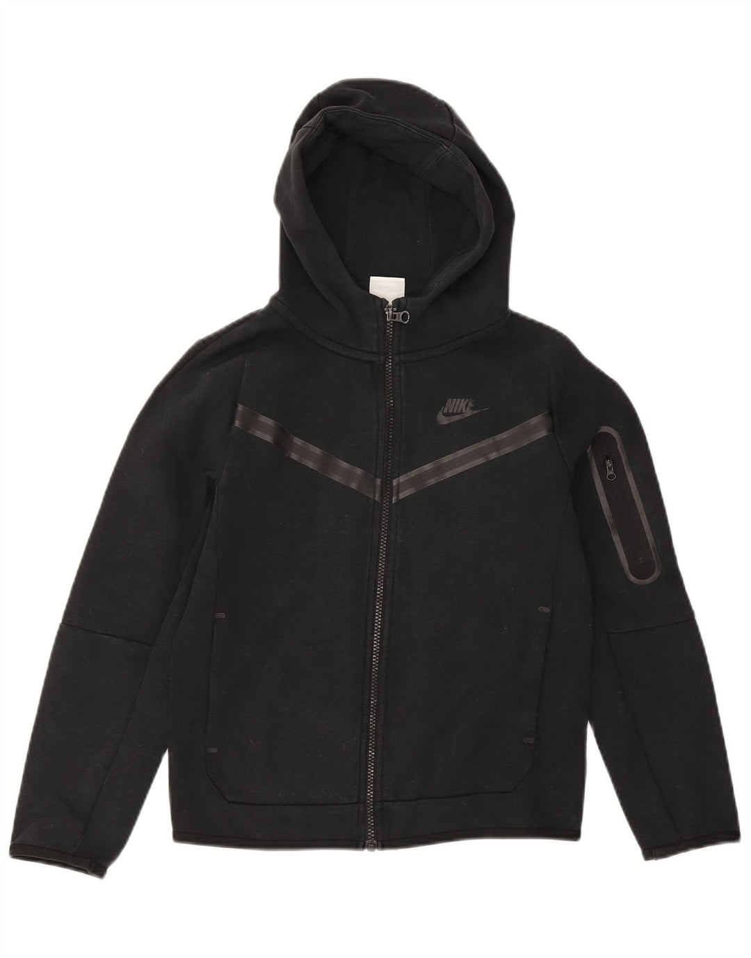 Nike Garçon Zip Sweat à capuche 10-11 ans Coton Noir Moyen