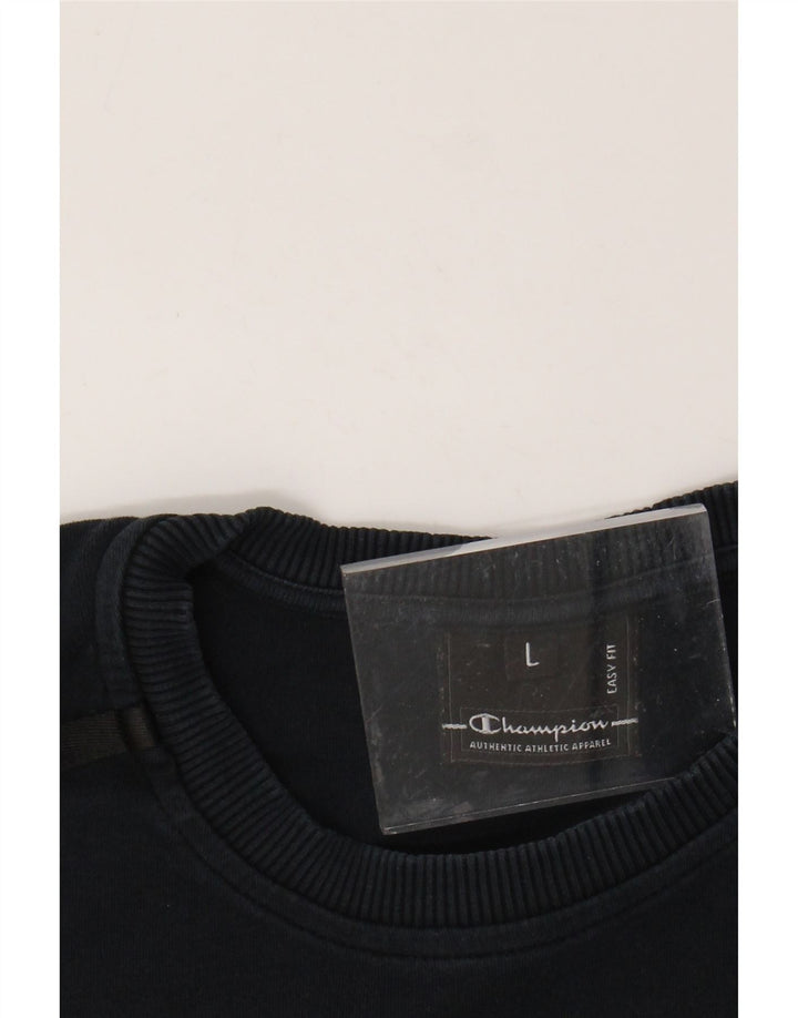 CHAMPION T-Shirt Easy Fit pour Femme UK 14 Large Bleu Marine