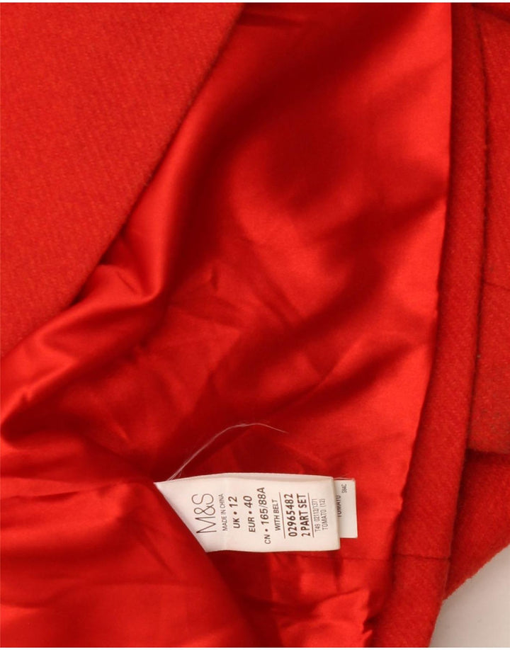 Marks & Spencer Pardessus pour femme UK 12 Acrylique rouge moyen