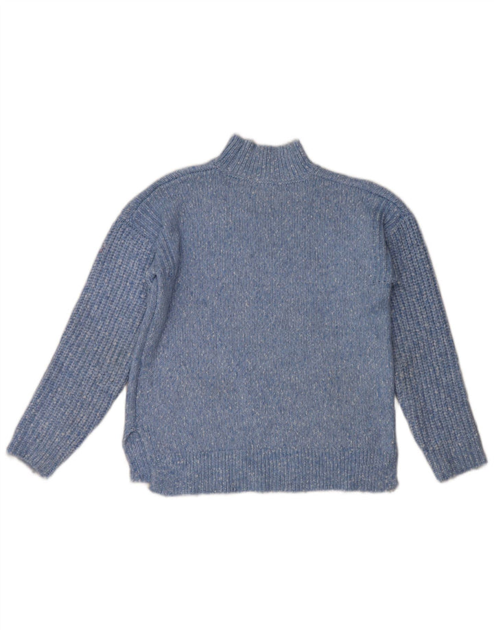 Marks & Spencer Pull col roulé pour femme UK 14 Bleu moyen moucheté