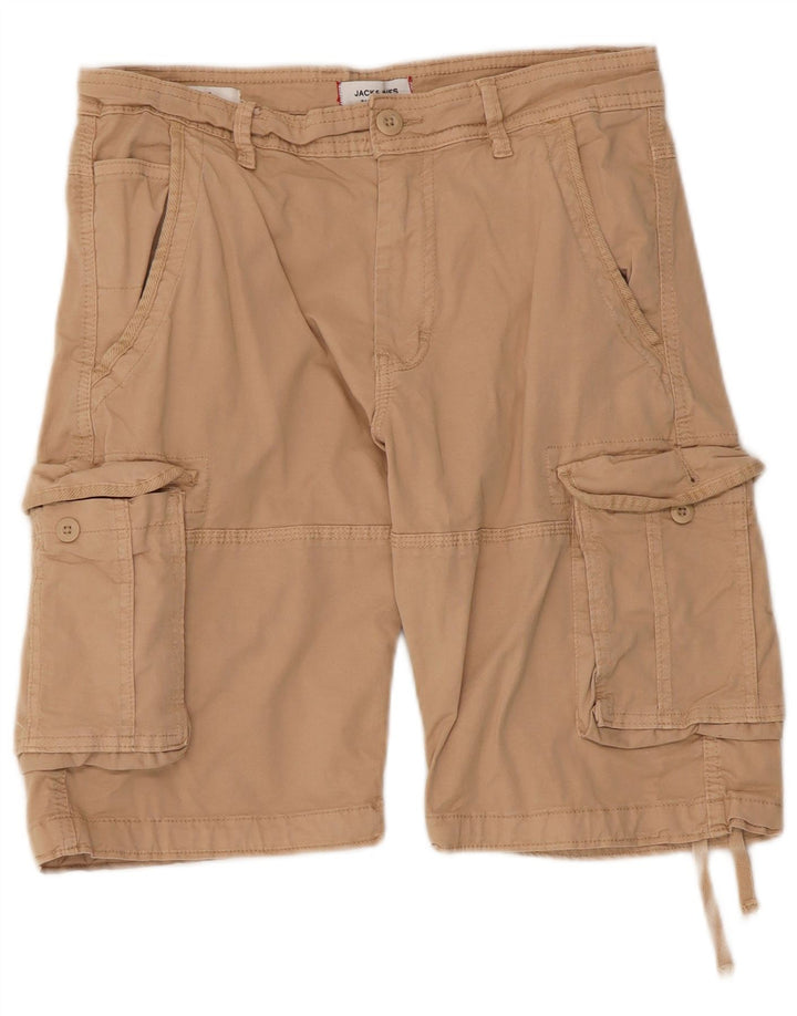 Jack & Jones Short Cargo Homme Petit W30 Coton Beige