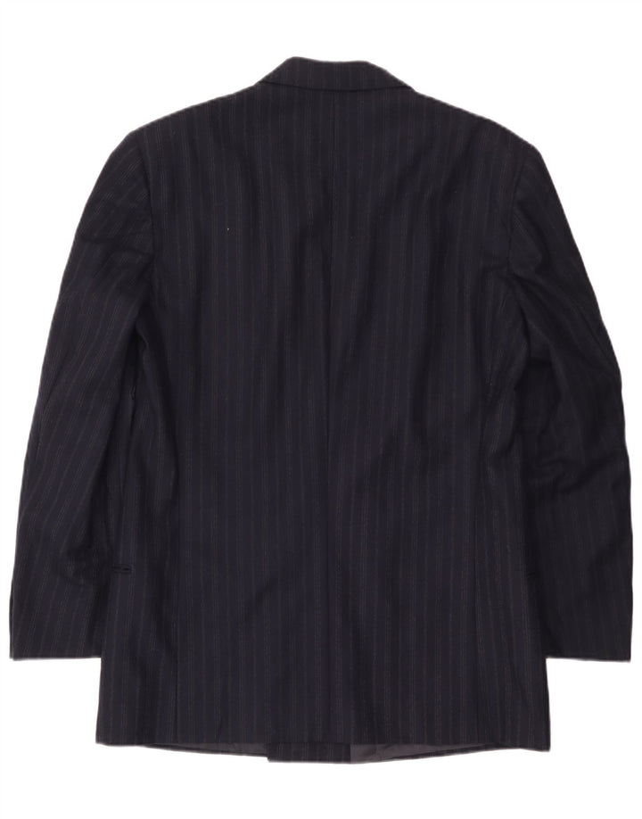 Giorgio Armani Veste blazer pour homme UK 38 Bleu marine moyen à fines rayures