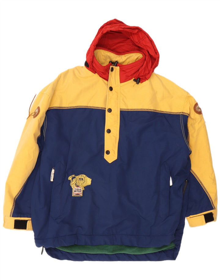 Think Pink Veste anorak graphique coupe ample pour homme UK 40 Large Bleu marine