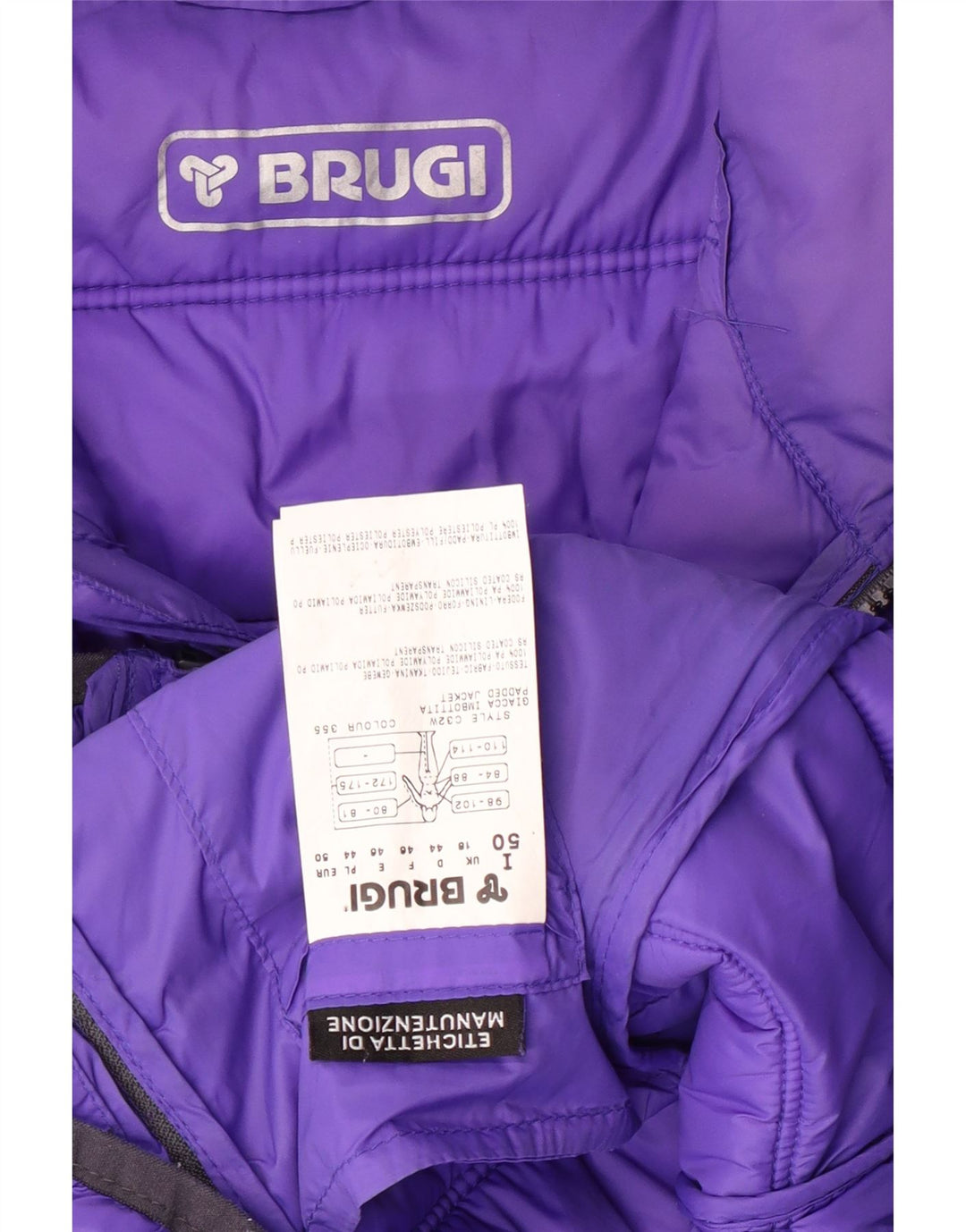 BRUGI Womens Padded Jacket UK 18 XL  Purple Polyamide