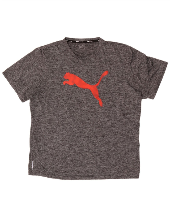 Puma T-Shirt Training Graphic Homme XL Gris Moucheté Polyester