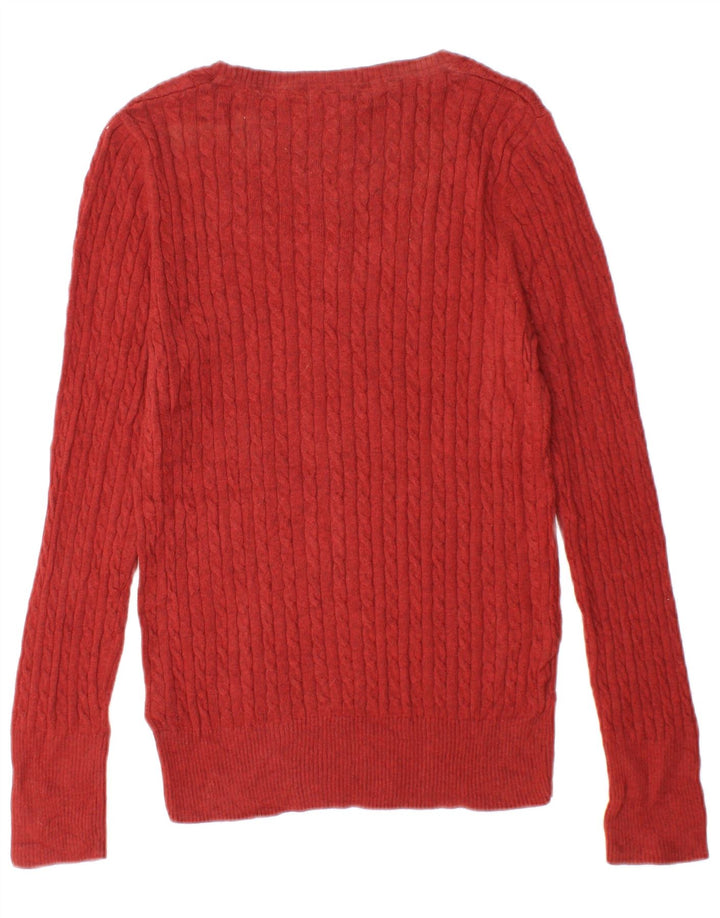 EDDIE BAUER Pull Seattle pour femme à col bateau UK 12 Rouge moyen