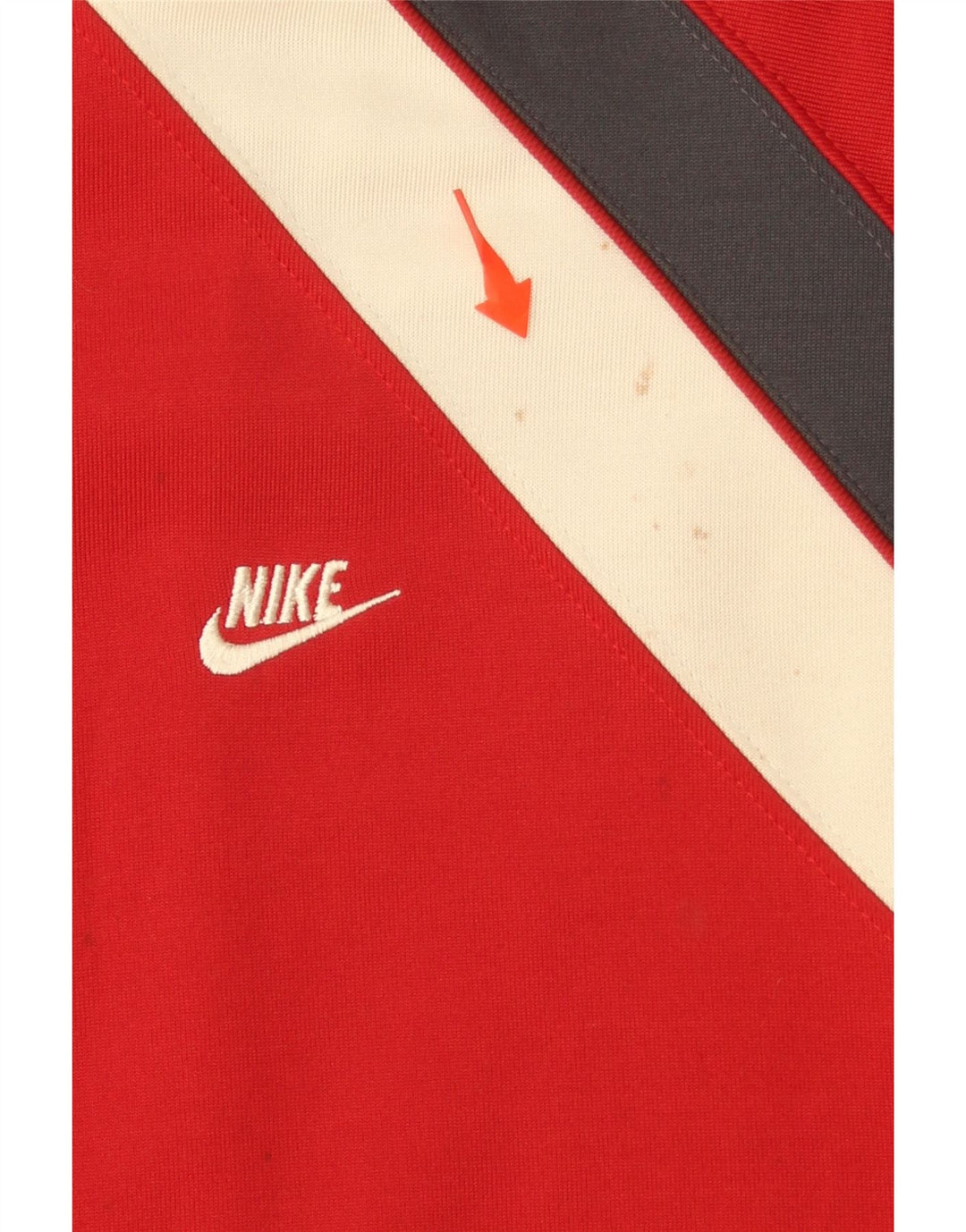 NIKE Mens Tracksuit Top Jacket UK 45/47 XL Red Colourblock Polyester Vintage Nike and Second-Hand Nike from Messina Hembry 