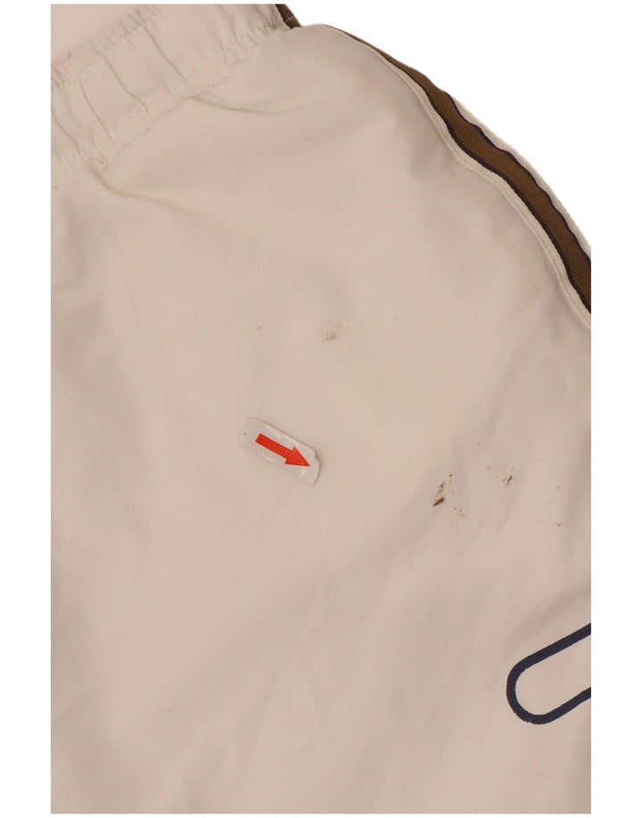 Fila Pantalon de Survêtement Graphique Homme Large Blanc Rayé Polyester