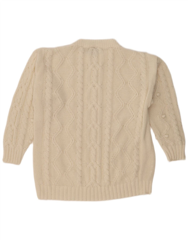 New Fast Pull surdimensionné à col rond pour femme EU 40/42 Blanc moyen