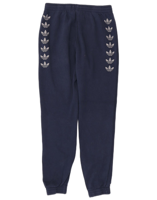 Adidas Pantalon de survêtement graphique pour homme en coton bleu marine moyen