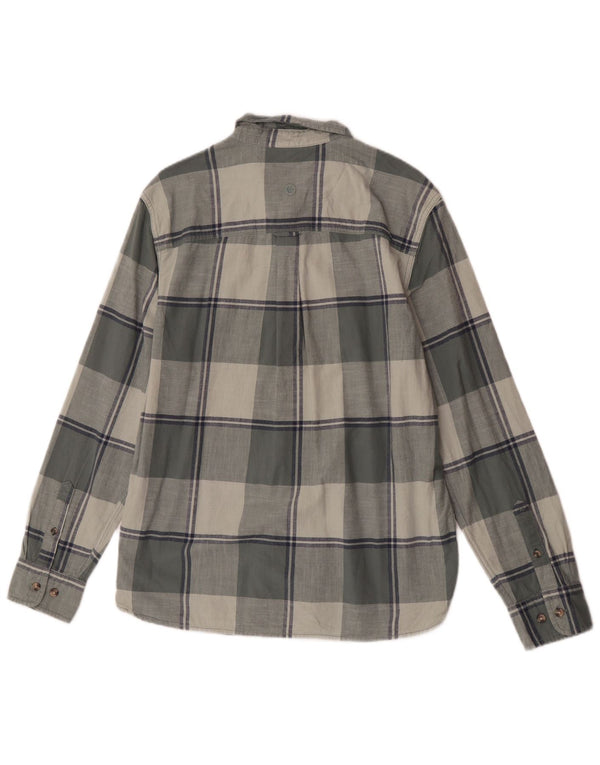 Fat Face Chemise Flanelle Homme Grand Carreau Gris Coton