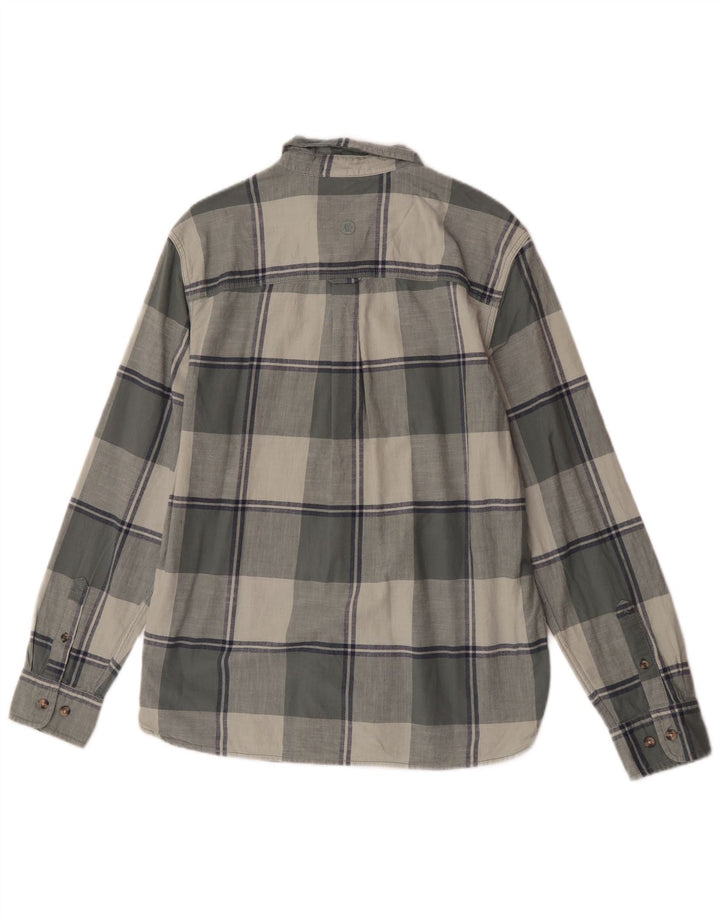 Fat Face Chemise Flanelle Homme Grand Carreau Gris Coton
