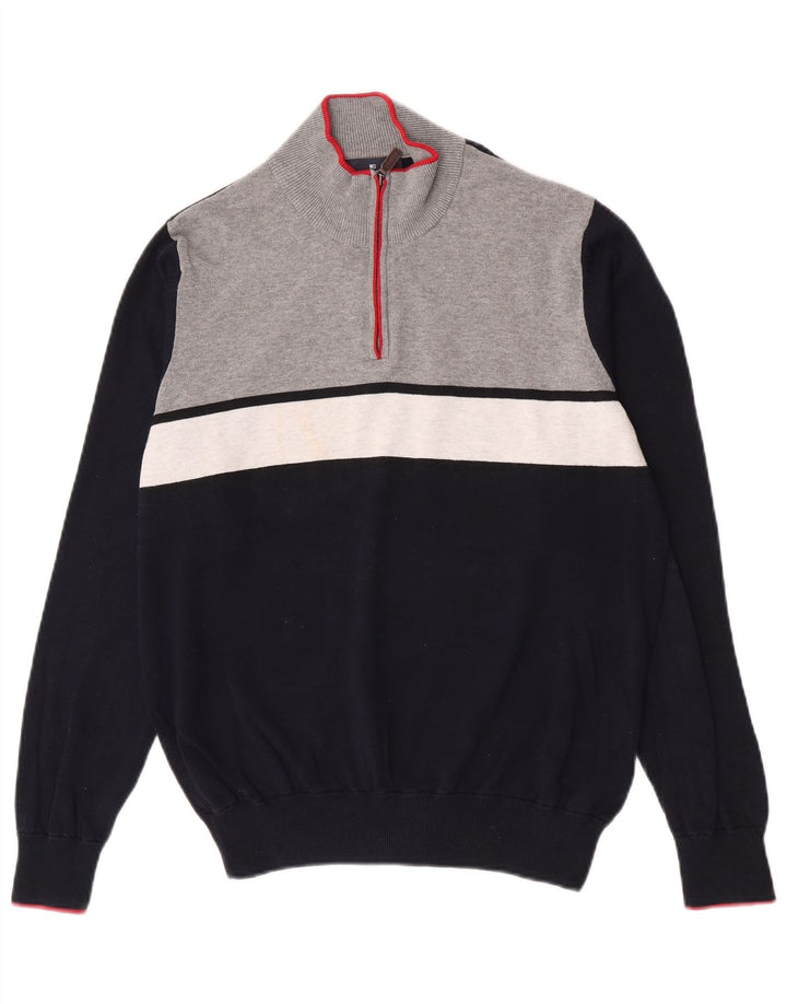 Marks & Spencer Pull Bleu Harbor Zip Neck Homme Bleu Marine Moyen